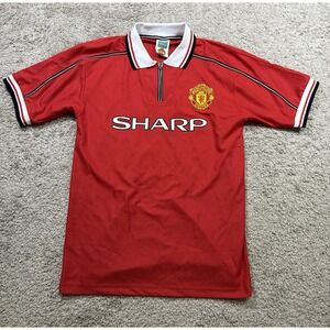 Vintage Manchester‎ United 1998/00 Official Retro Soccer Jersey Shirt Red M